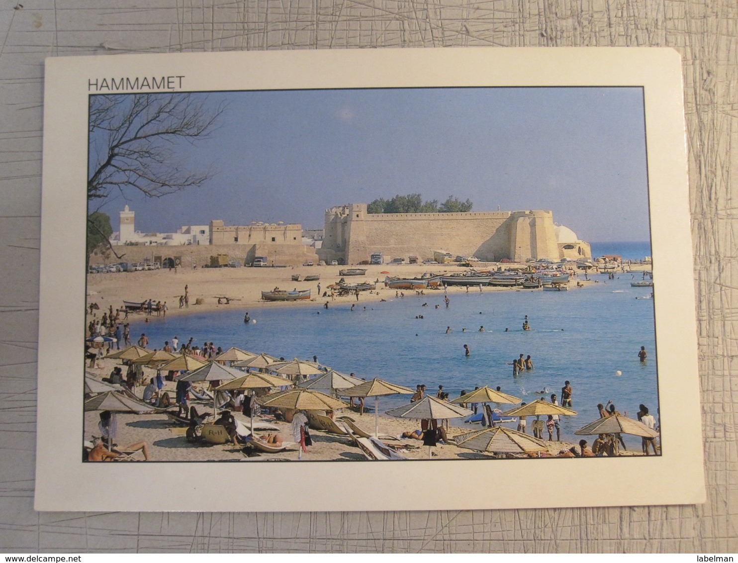 HAMMAMET FORT BEACH SEA SAND SUN TURKEY PC POSTCARD PICTURE TURKIYE TURQUIE - Turkey