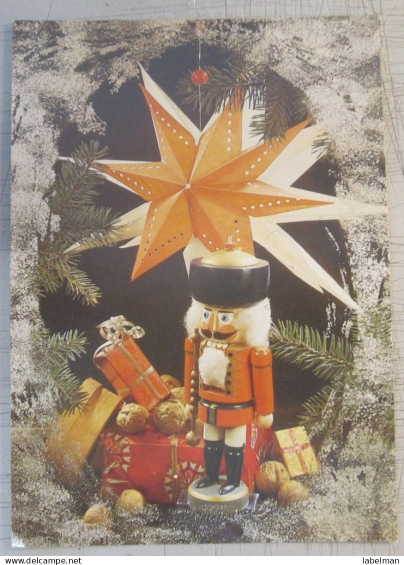 CHRISTMAS XMAS PAPA NOEL SANTA CLAUS STAR PRESENT PC POSTCARD PICTURE PHOTO FOTO - Etiketten Van Hotels