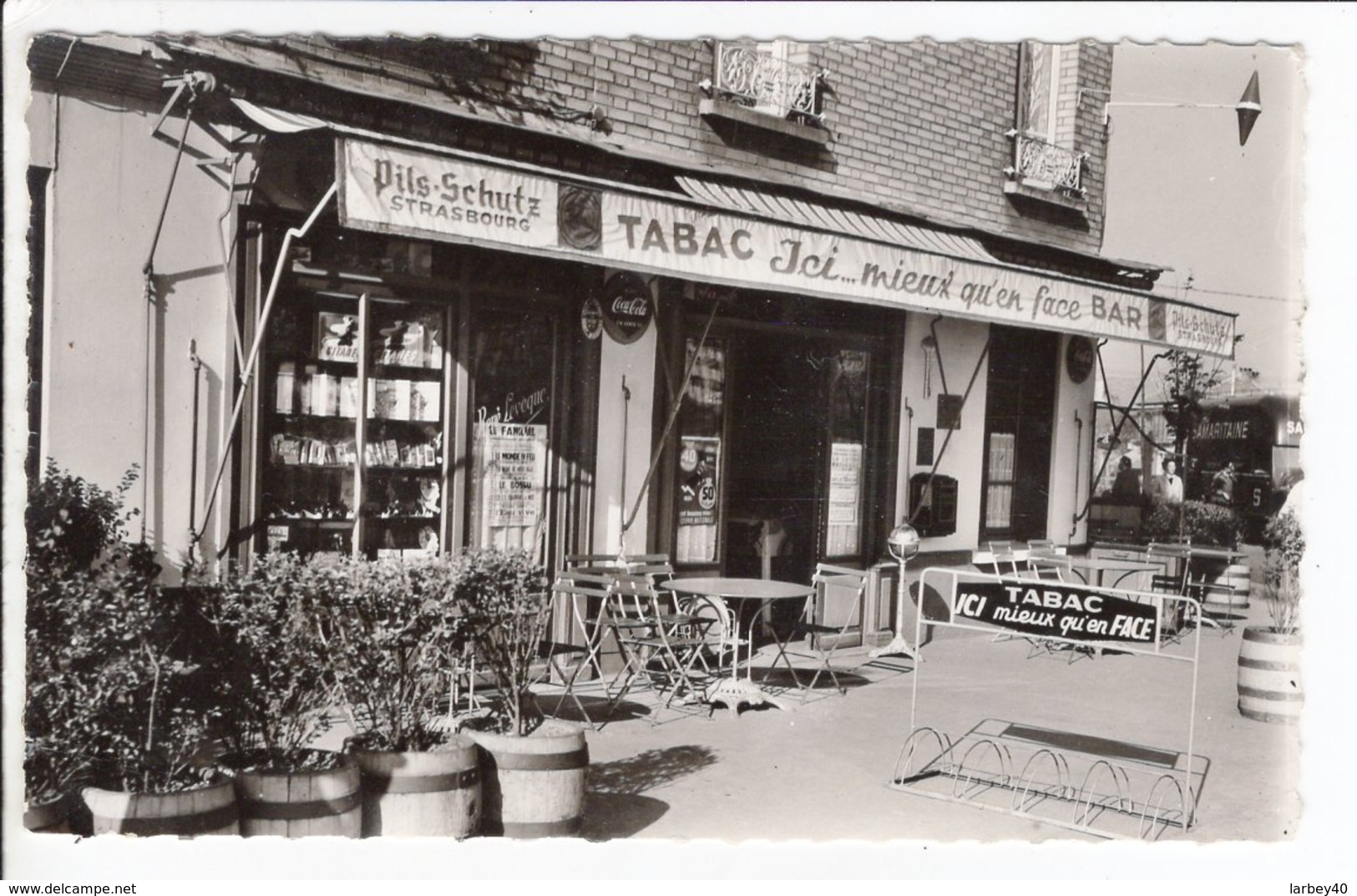 Cpa  Fresnes Cafe Tabac Ici Mieux Qu En Face - Fresnes