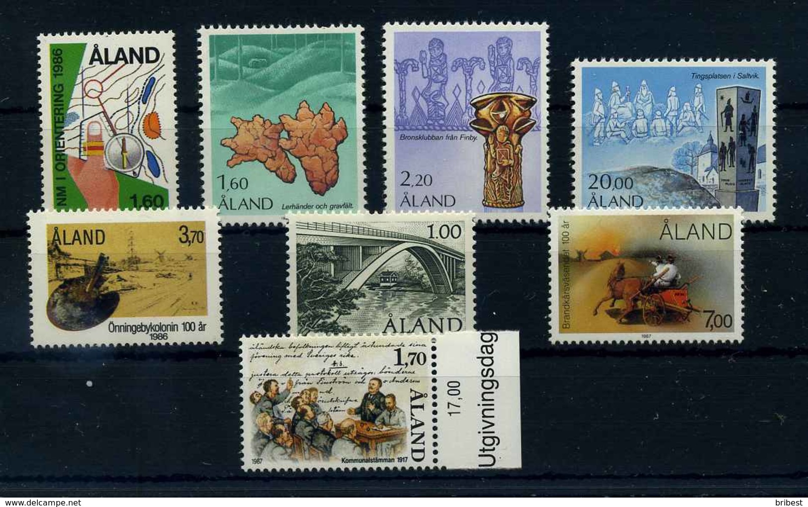 ALAND Lot Aus 1986-1987 Postfrisch (104575) - Ålandinseln