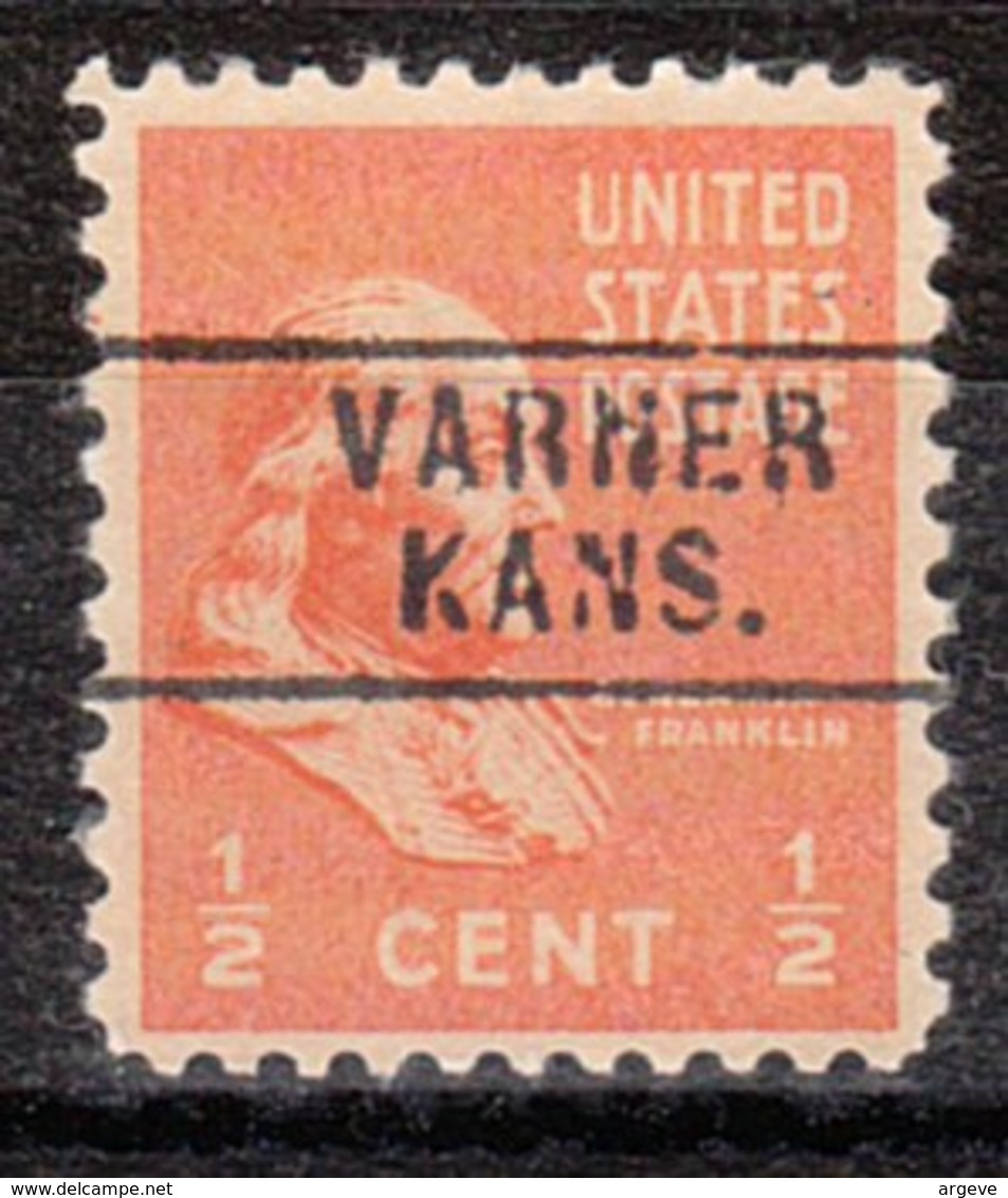 USA Precancel Vorausentwertung Preo, Locals Kansas, Varner 745 - Prematasellado