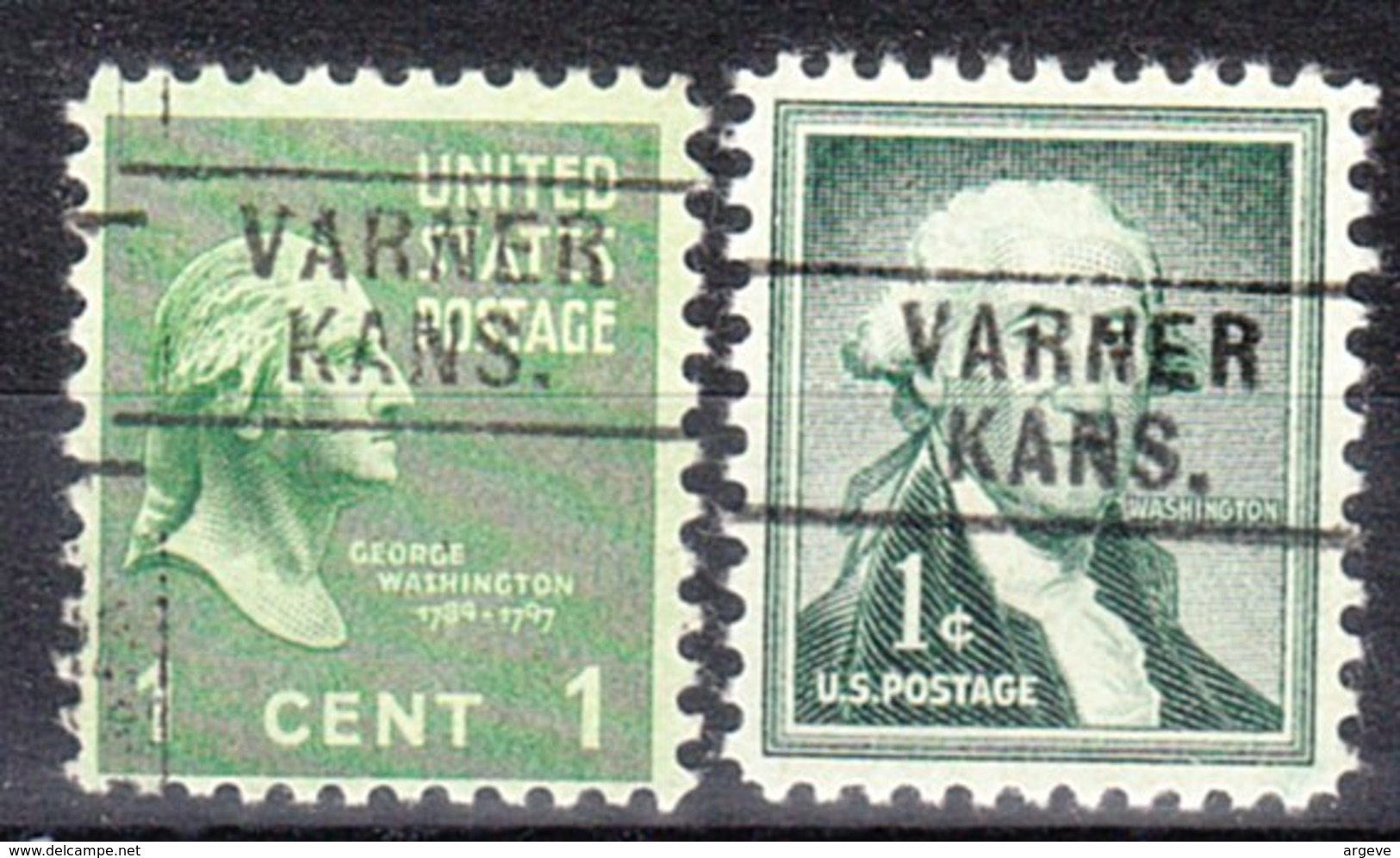 USA Precancel Vorausentwertung Preo, Locals Kansas, Varner 745, 2 Diff. - Prematasellado