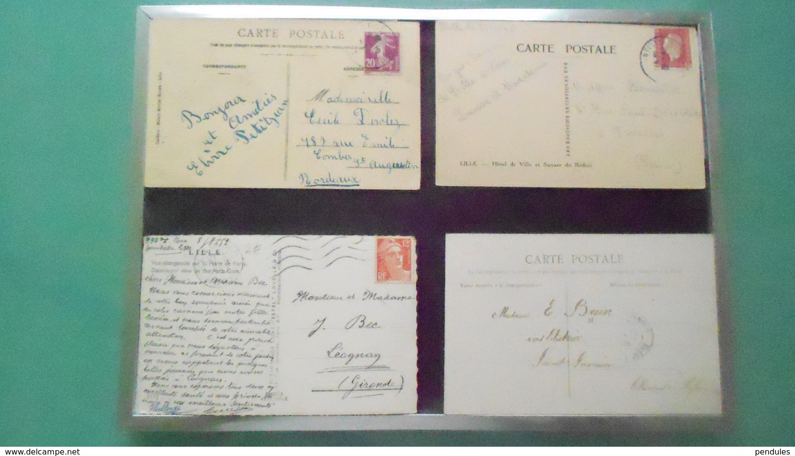 59	LOT DE	16 CARTES DE  LILLE 	N° DE CASIER 	198 - Lille