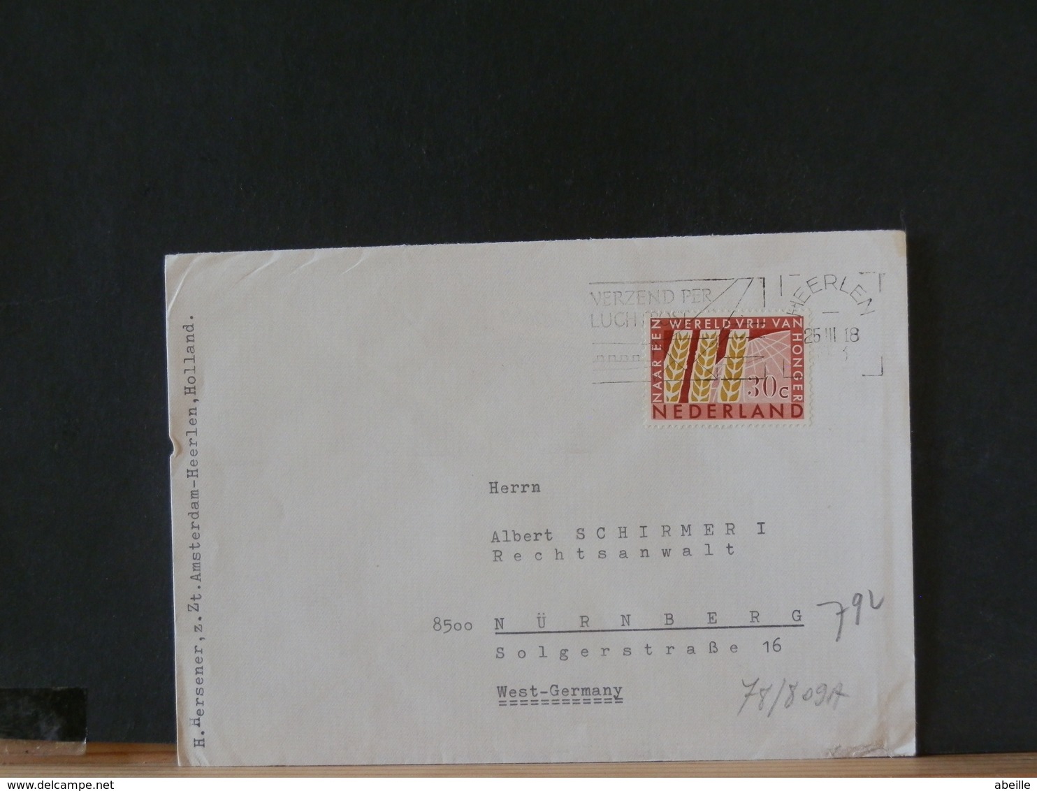 78/809A  LETTRE P.B. - Against Starve