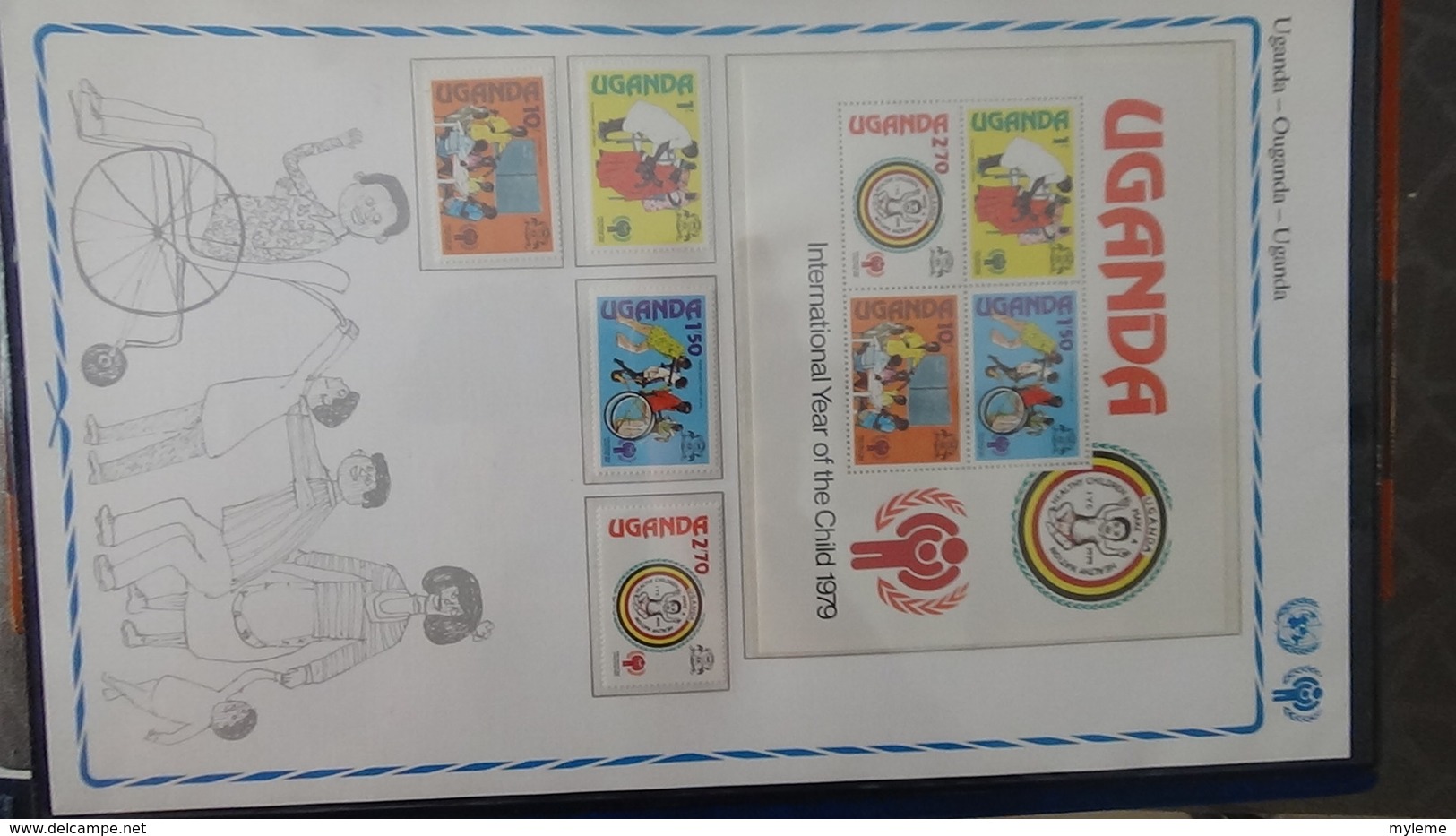 Très beau classeur UNICEF/NATIONS UNIES   avec timbres et blocs ** sur le thème de l'enfant. A saisir !!!