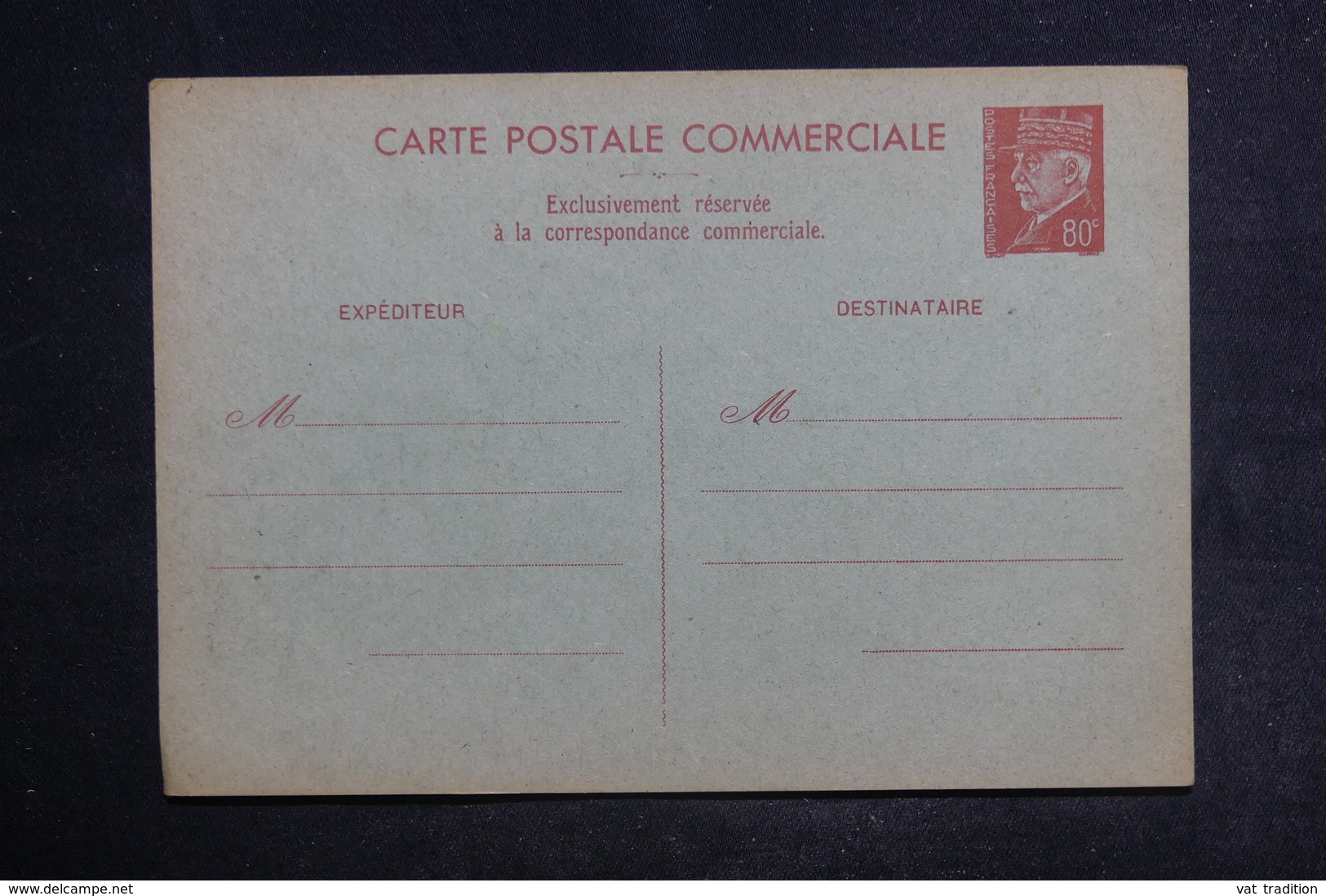 FRANCE - Entier Postal Type Pétain à Usage Commerciale , Non Utilisé - L 38450 - Cartes Postales Types Et TSC (avant 1995)