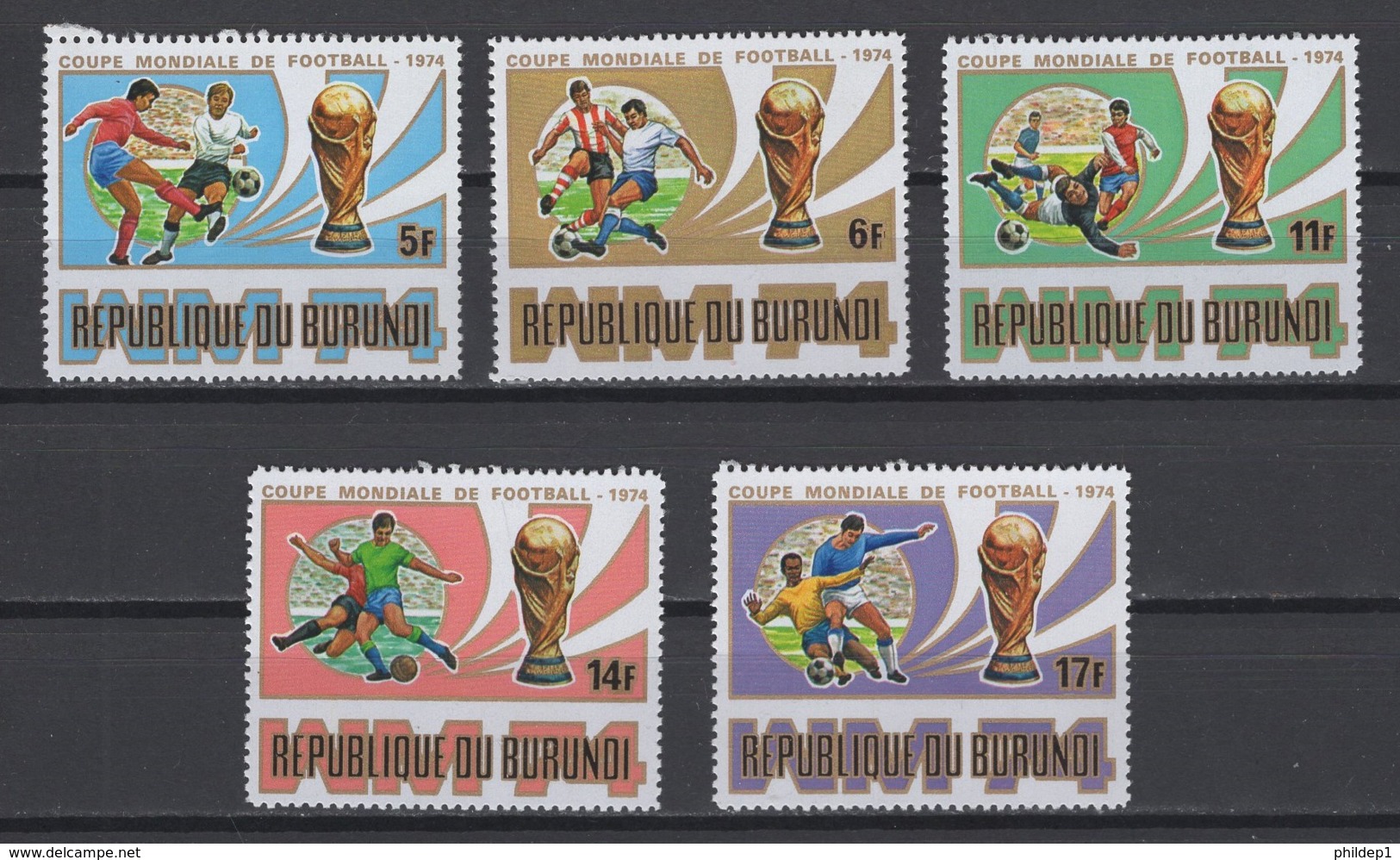 1974. Rép. Du Burundi. COB N° 639/43 **, MNH. Cote 2018 : 5 € - Ungebraucht