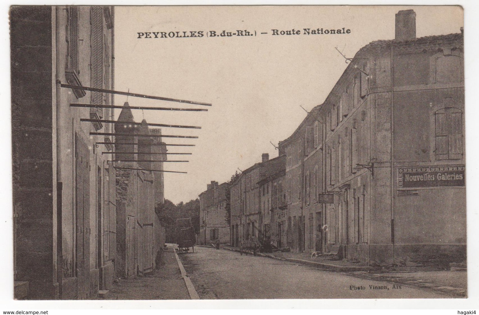 CPA 13 : PEYROLLES - Route Nationale - Ed. Vinson à Aix - 1919 - - Peyrolles