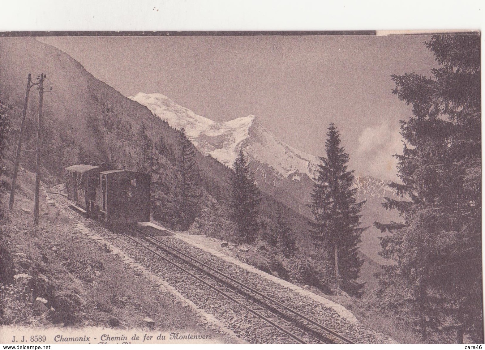 CPA - 8589. CHAMONIX - Chemin De Fer Du Montenvers Et Le MONT BLANC - Chamonix-Mont-Blanc