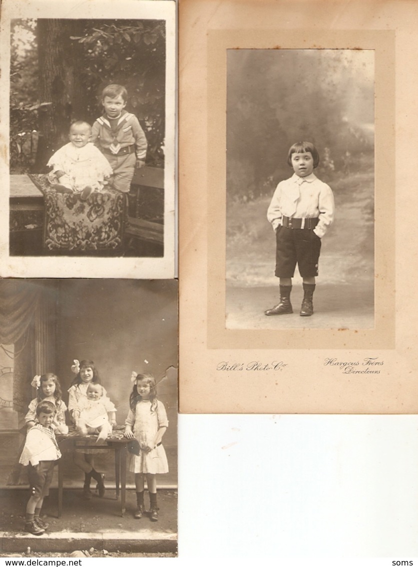 Lot De 6 Photographies +3 Cartes-photos + 3 Cdv De Marc Carcy, Toulouse, Capvern, Tarbes, Landau, Communion, 1908-1918 - Personnes Identifiées