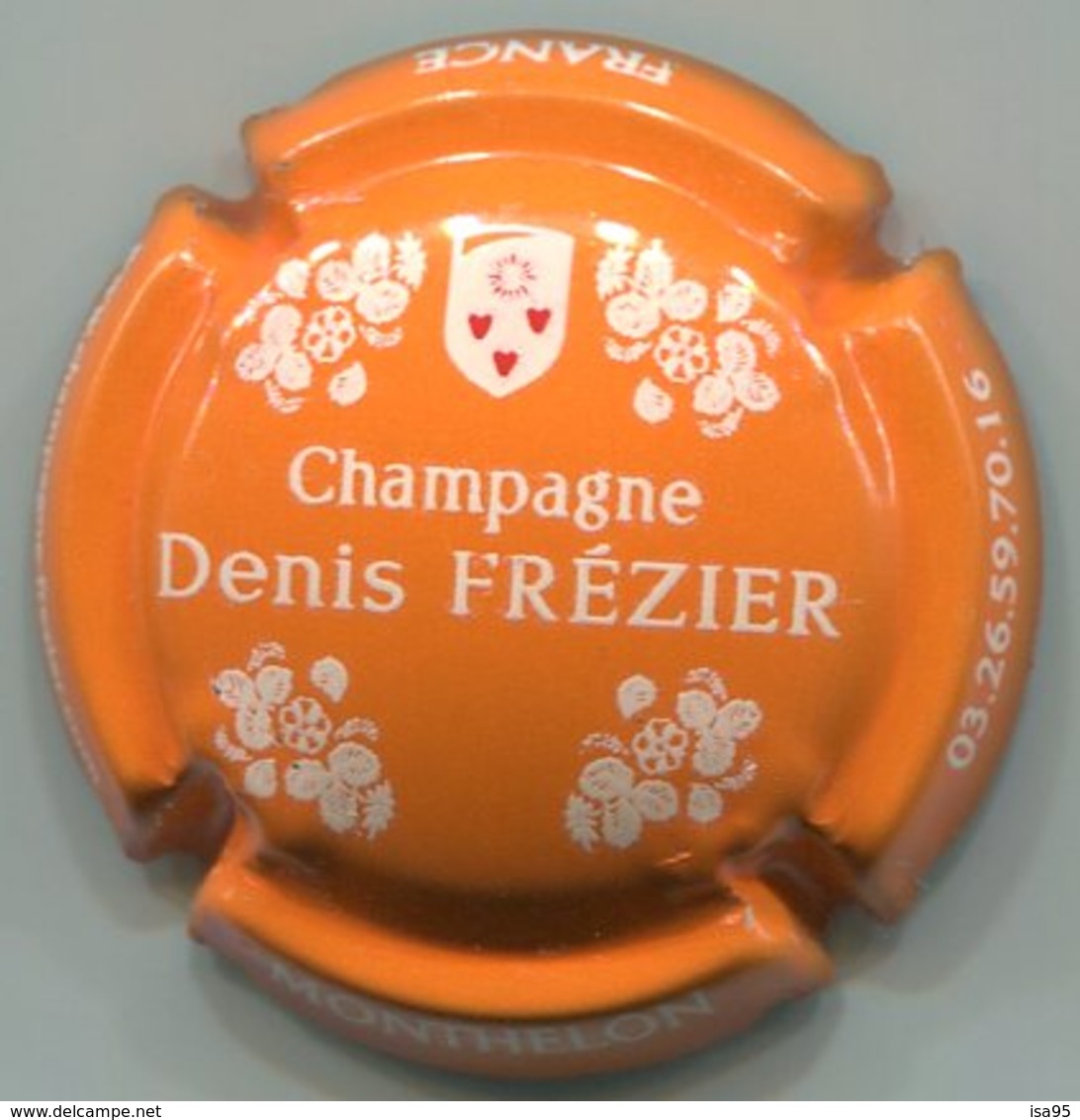 CAPSULE-CHAMPAGNE FREZIER Denis N°07 Orange & Crème - Autres & Non Classés