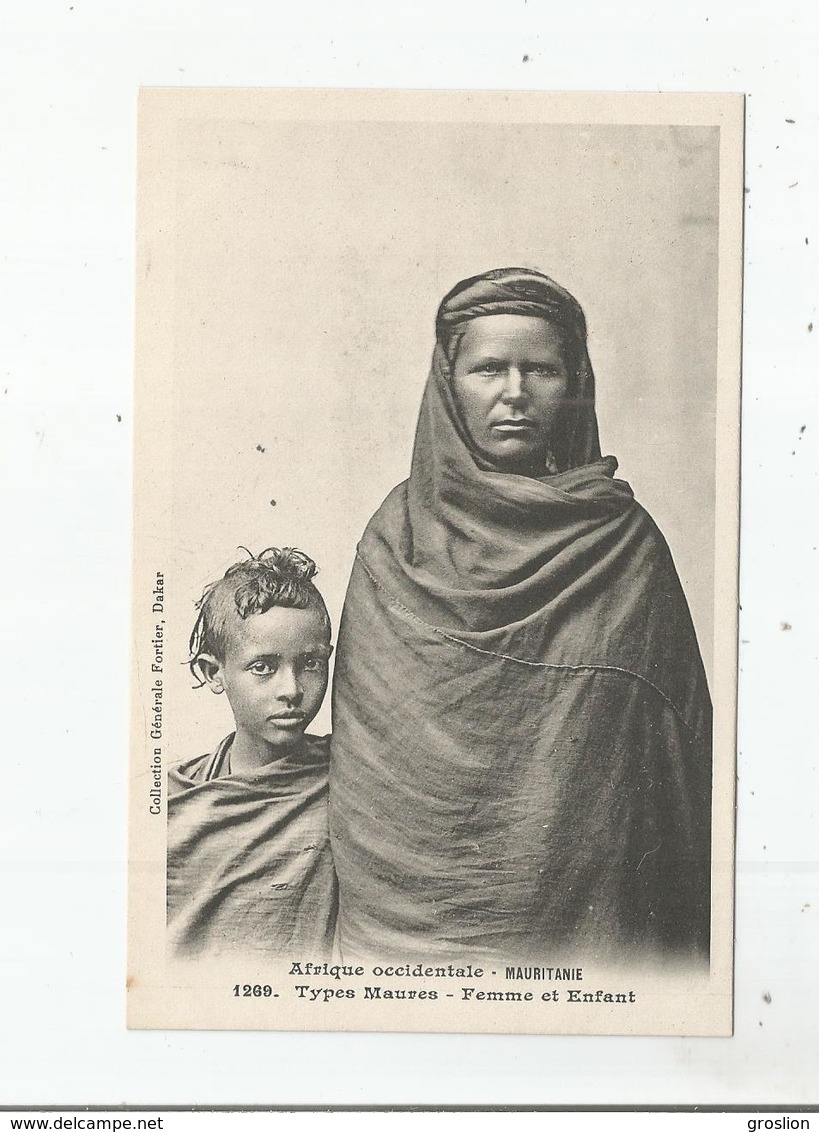 MAURITANIE 1269 AFRIQUE OCCIDENTALE TYPES MAURES FEMME ET ENFANT - Mauretanien