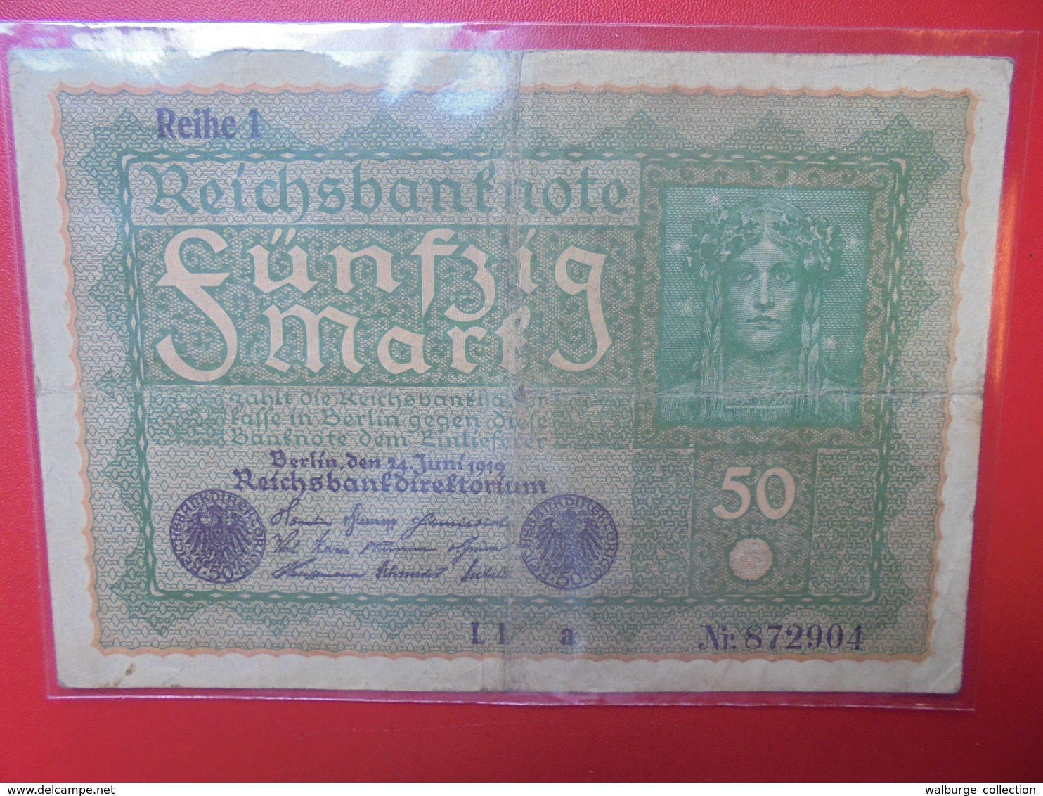 Reichsbanknote 50 MARK 1919 CIRCULER (B.1) - 50 Mark