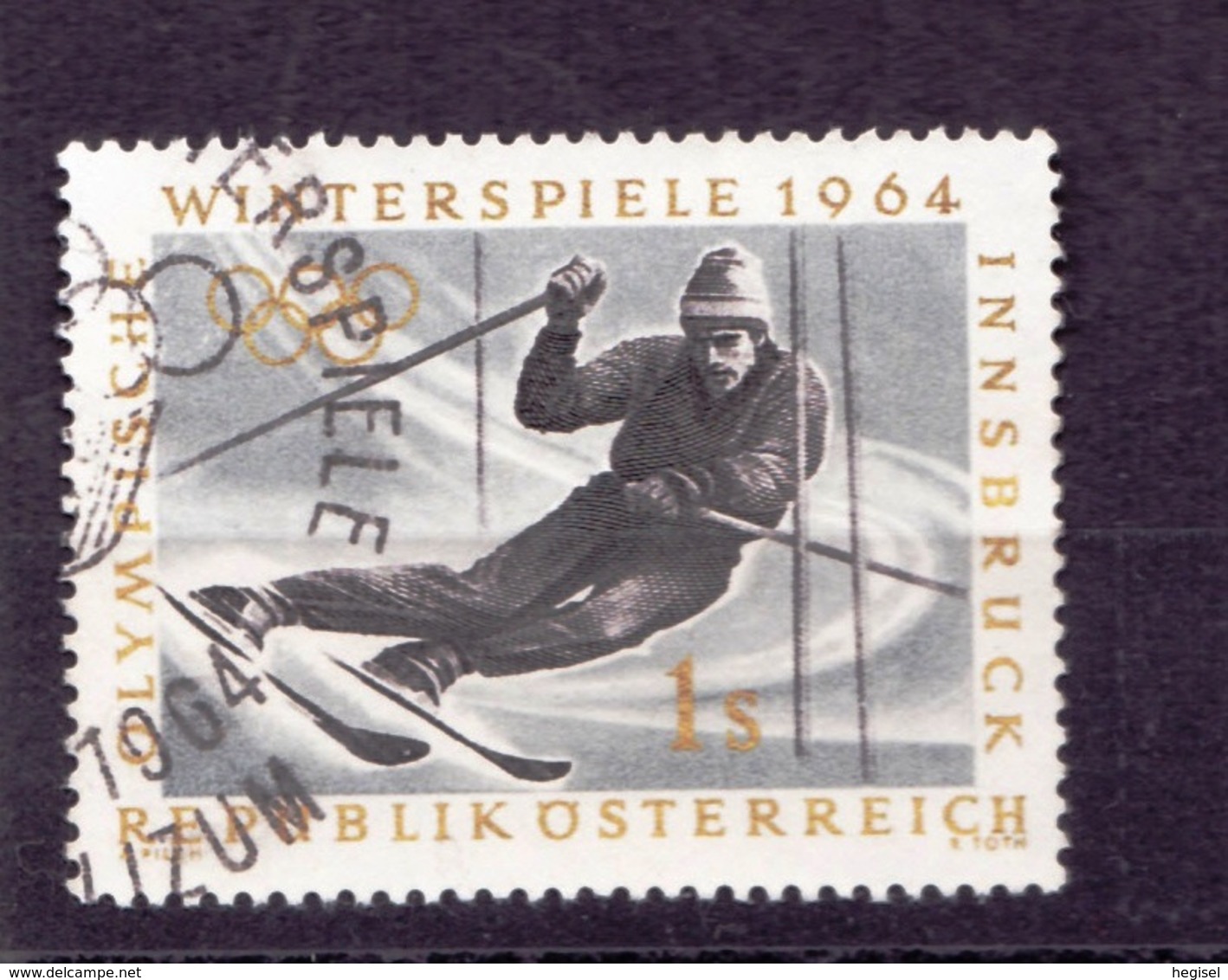 1964, Österreich, "Olympische Winterspiele Innsbruck", Slalom, Gebraucht - Winter 1964: Innsbruck