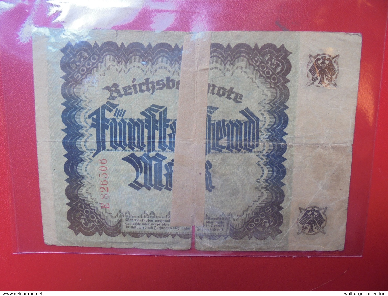 Reichsbanknote 5000 MARK 1922 CIRCULER (B.1) - 5000 Mark