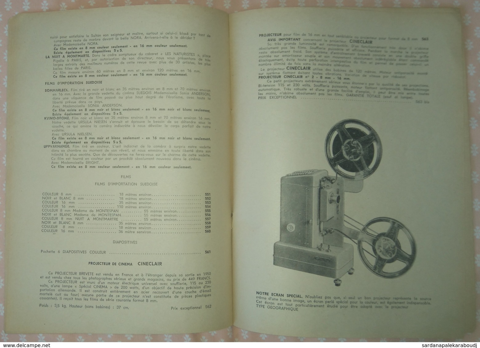 [ JOUETS, JEUX ] Catalogue 1960 Farces & Attrapes + Magie + 4 Pp Films érotiques - RARE Et Surprenant ! - Autres & Non Classés