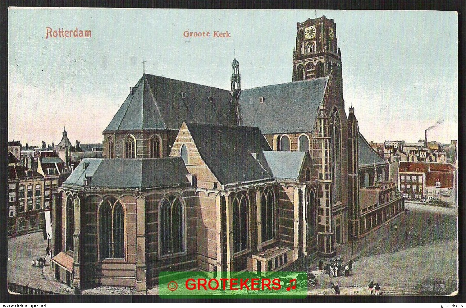 ROTTERDAM Groote Kerk 1907 Grootrondstempel CAPELLE A/D IJSEL (hulpkantoor) - Rotterdam