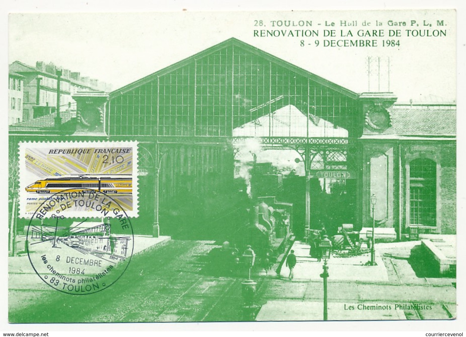 FRANCE - Carte Postale - Rénovation De La Gare De Toulon - 8 Dec 1984 - Trenes