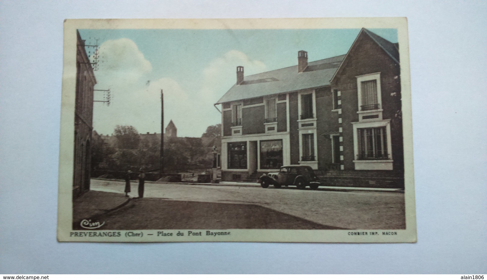 Carte Postale ( X3 ) Ancienne De Preveranges , Place Du Pont Bayonne - Préveranges