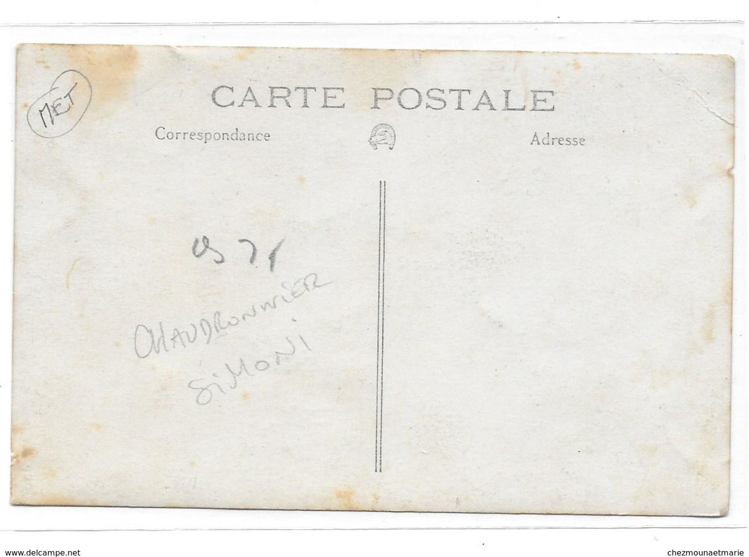 CAFE A COTE DU CHAUDRONNIER PLOMBIER SIMONI ET DE L EPICERIE - PUBLICITE IMPERIAL ANIS - PEUT ETRE CORSE - CARTE PHOTO - Cafes