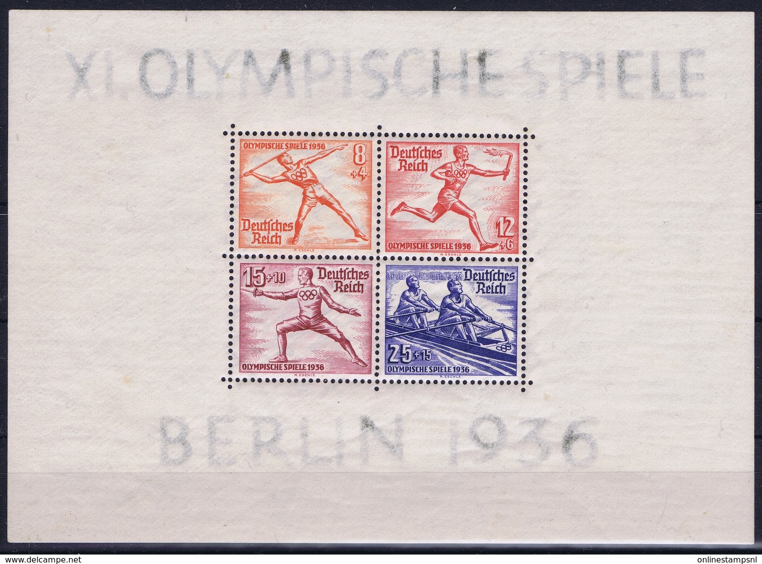 Deutsche Reich : Mi Block 5 + 6 MH/* Flz/ Charniere Olympische Spiele Berlin 1936 - Blocks & Kleinbögen