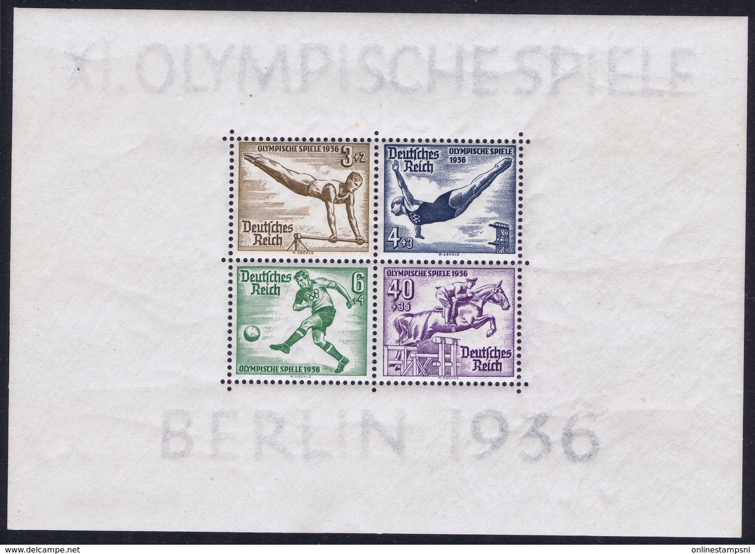 Deutsche Reich : Mi Block 5 + 6 MH/* Flz/ Charniere Olympische Spiele Berlin 1936 - Blocks & Kleinbögen