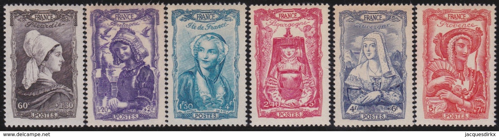 France  .   Yvert  .    590/595       .   **      .     Neuf SANS Charniere  .  /   .   MNH - Unused Stamps