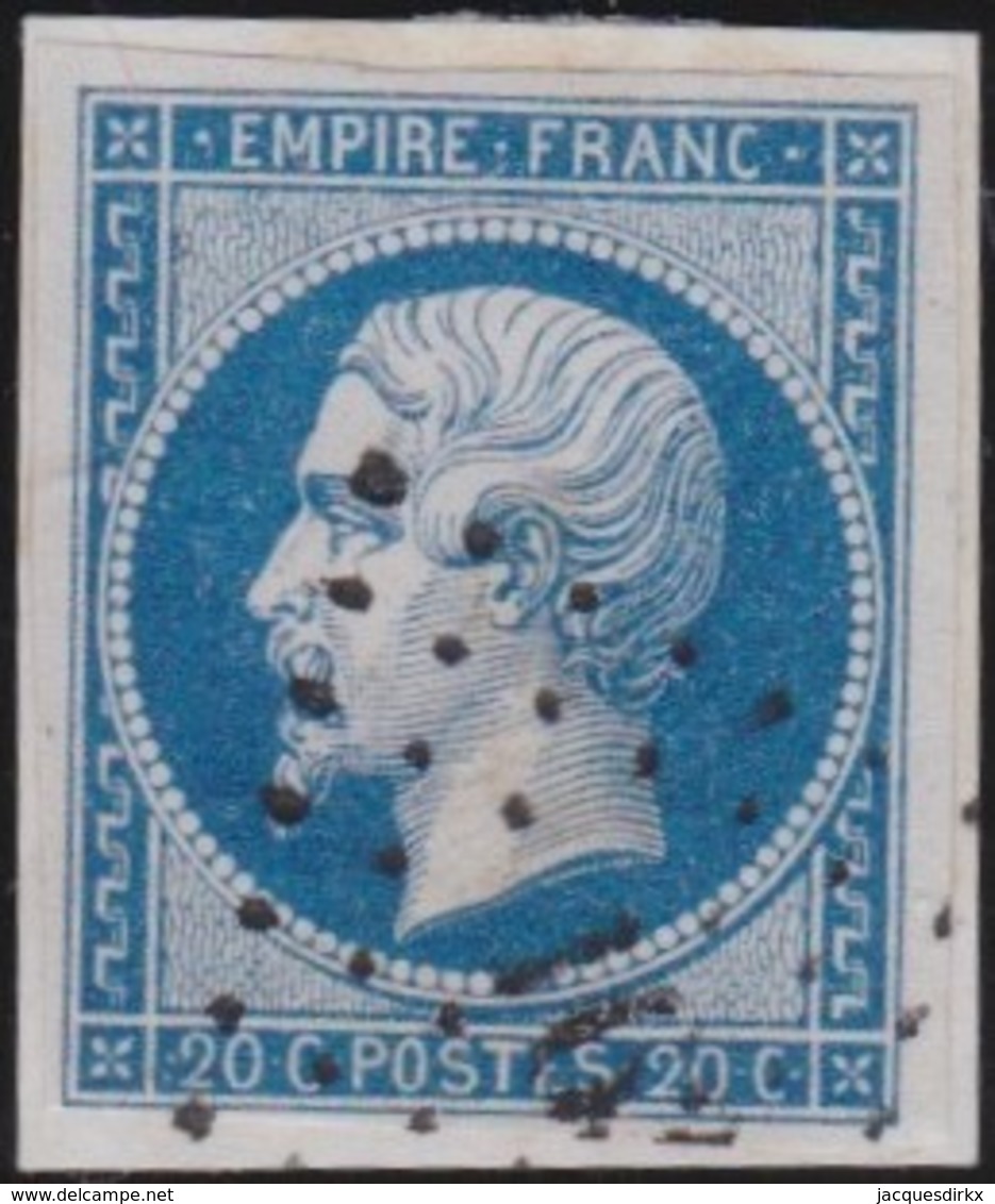 France  .   Yvert  .    14B  (II)       .     O      .    Oblitéré   .  /   .   Cancelled - 1853-1860 Napoleon III