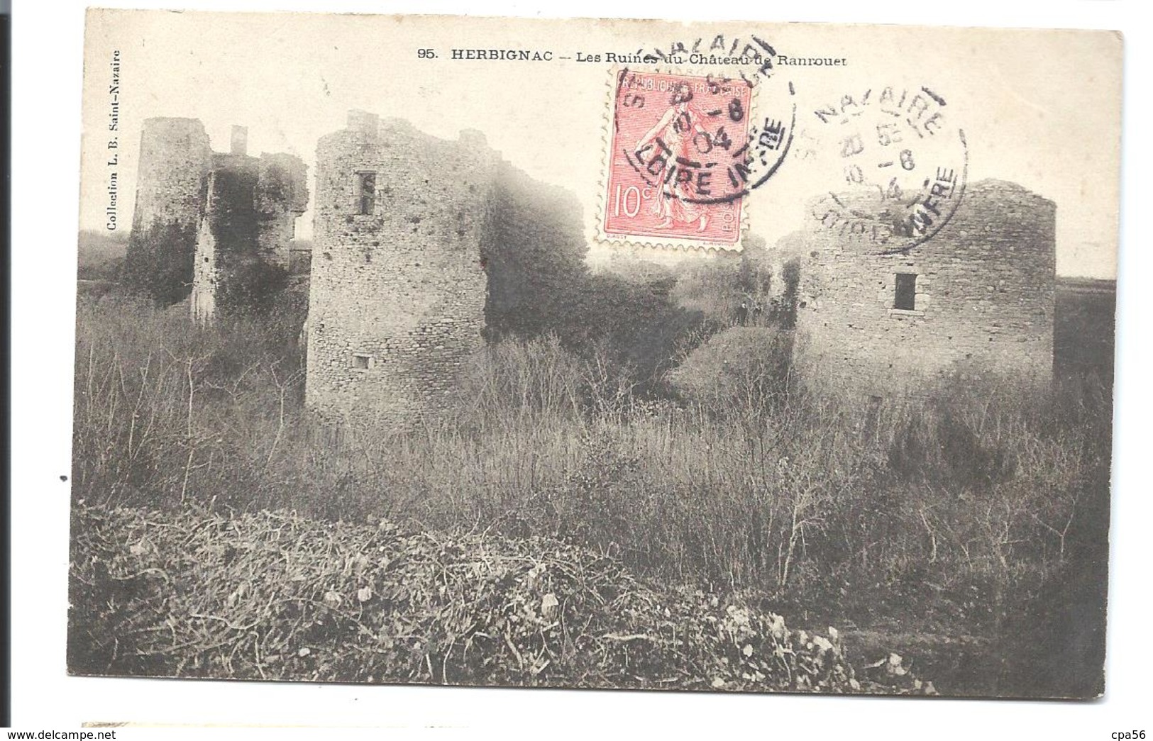 HERBIGNAC - Château De Ranrouet En Ruines (1904) - Herbignac