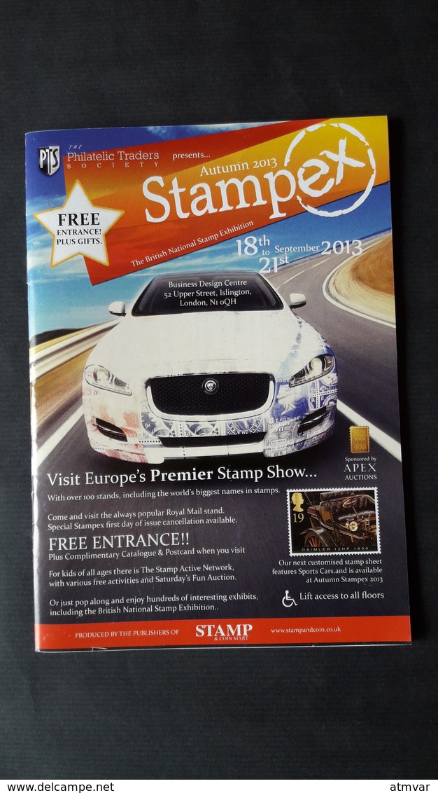 UK (2013). AUTUMN STAMPEX 2013 - The British National Stamp Exhibition. Catalogue 62 Pages - Otros & Sin Clasificación