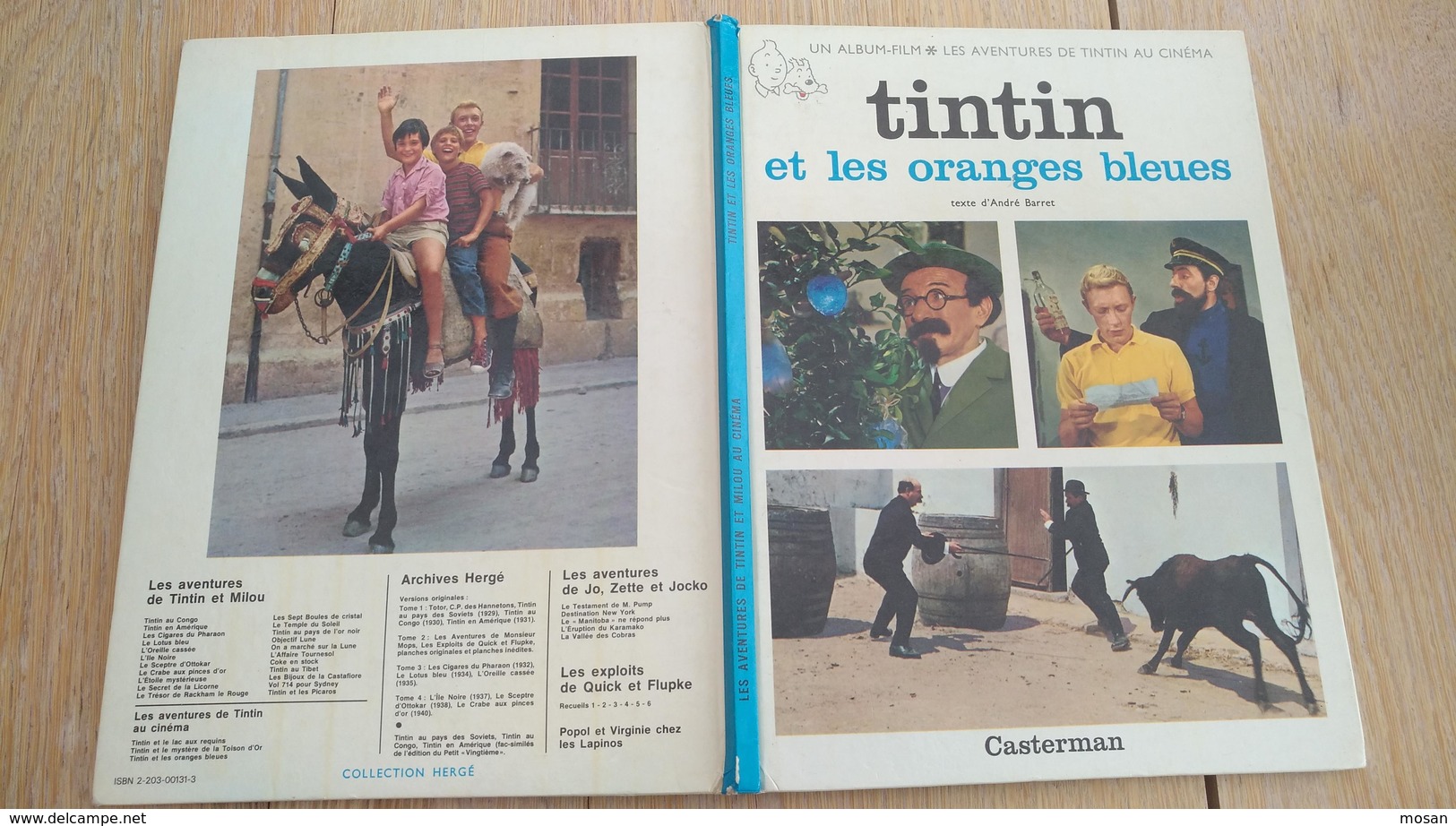 Tintin Et Les Oranges Bleues. Album Film. D'après L'oeuvre De Hergé. Texte D'André Barret - Hergé