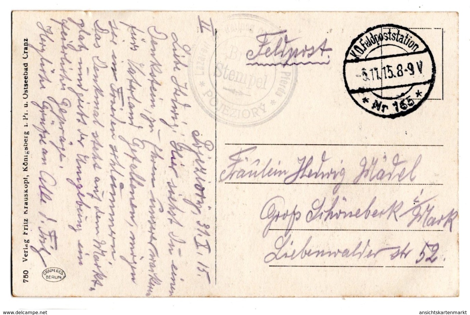 Wilkowiszki, Vilkaviskis, Das Kriegerdenkmal, Der Krieg Im Osten, Alte Postkarte 1915 - Litauen