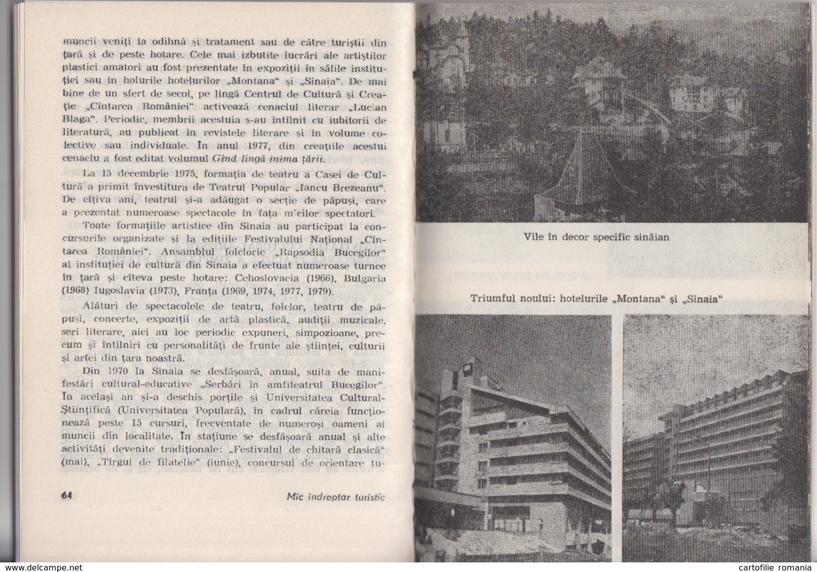 Romania - Sinaia - Tourist Guide Book - Railway Cable Car - Illustrated Edition - Bucuresti 1989 - 117 Pages - Toerisme
