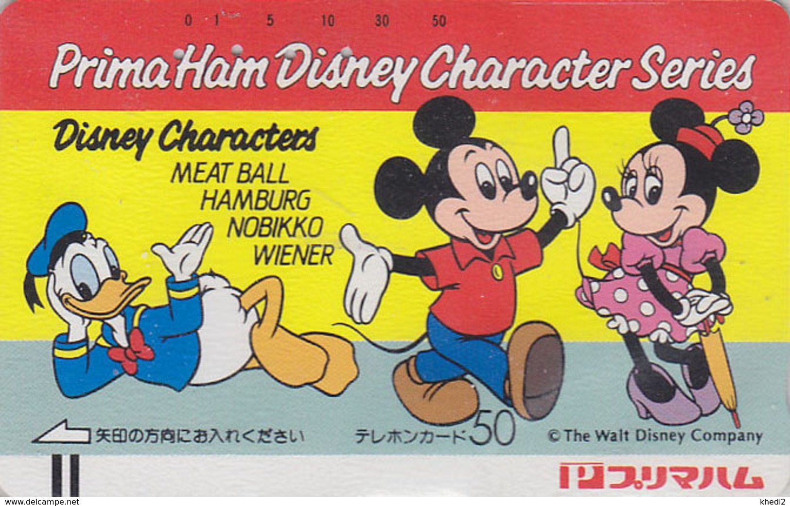 Télécarte Ancienne Japon / 110-22708 - DISNEY - DONALD MICKEY MINNIE - Japan Front Bar Phonecard / B - Balken TK - Disney