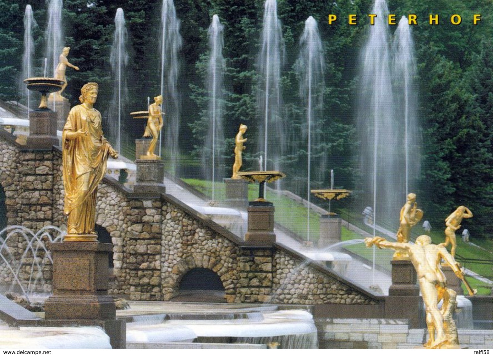 1 AK Russia * Schloss Peterhof Mit Der Großen Kaskade * Seit 1990 Weltkulturerbe Der UNESCO * - Russie