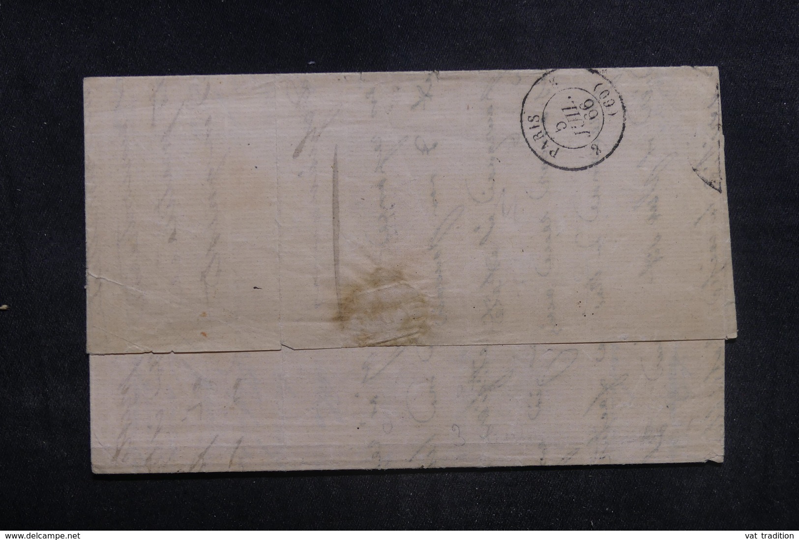FRANCE - Cachet D'entrée " E.PONT / CULOZ " Sur Lettre Pour Paris En 1866 - L 38586 - Entry Postmarks
