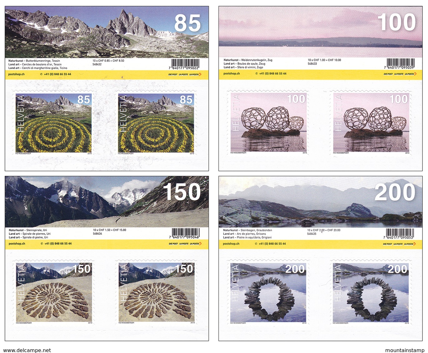 Switzerland 2019 Landart Mountains Berge Montagne - Unused Stamps