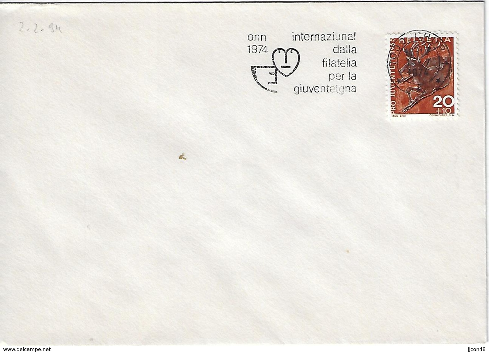 Switzerland 1974  CHUR  1.7.74  Mi.828 - Postmark Collection