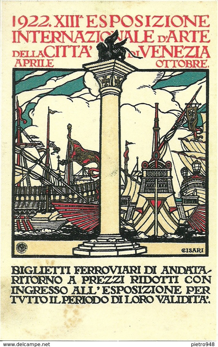 XIII Esposizione Internazionale Arte Città Venezia 1922, Riproduzione C04, Reproduction, Illustrazione, Cisari Illustrat - Esposizioni