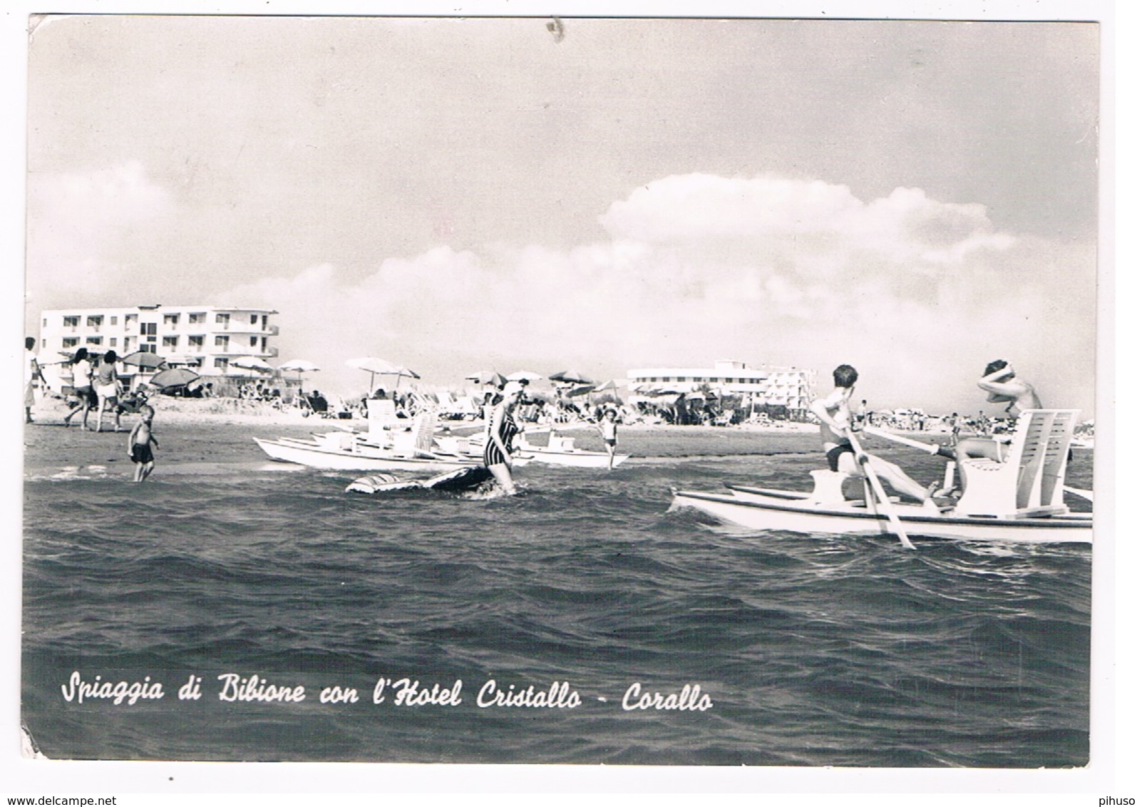 IT-3157   BIBIONE : Spiaggia Con L'Hotel Cristallo - Corallo - Venezia (Venice)