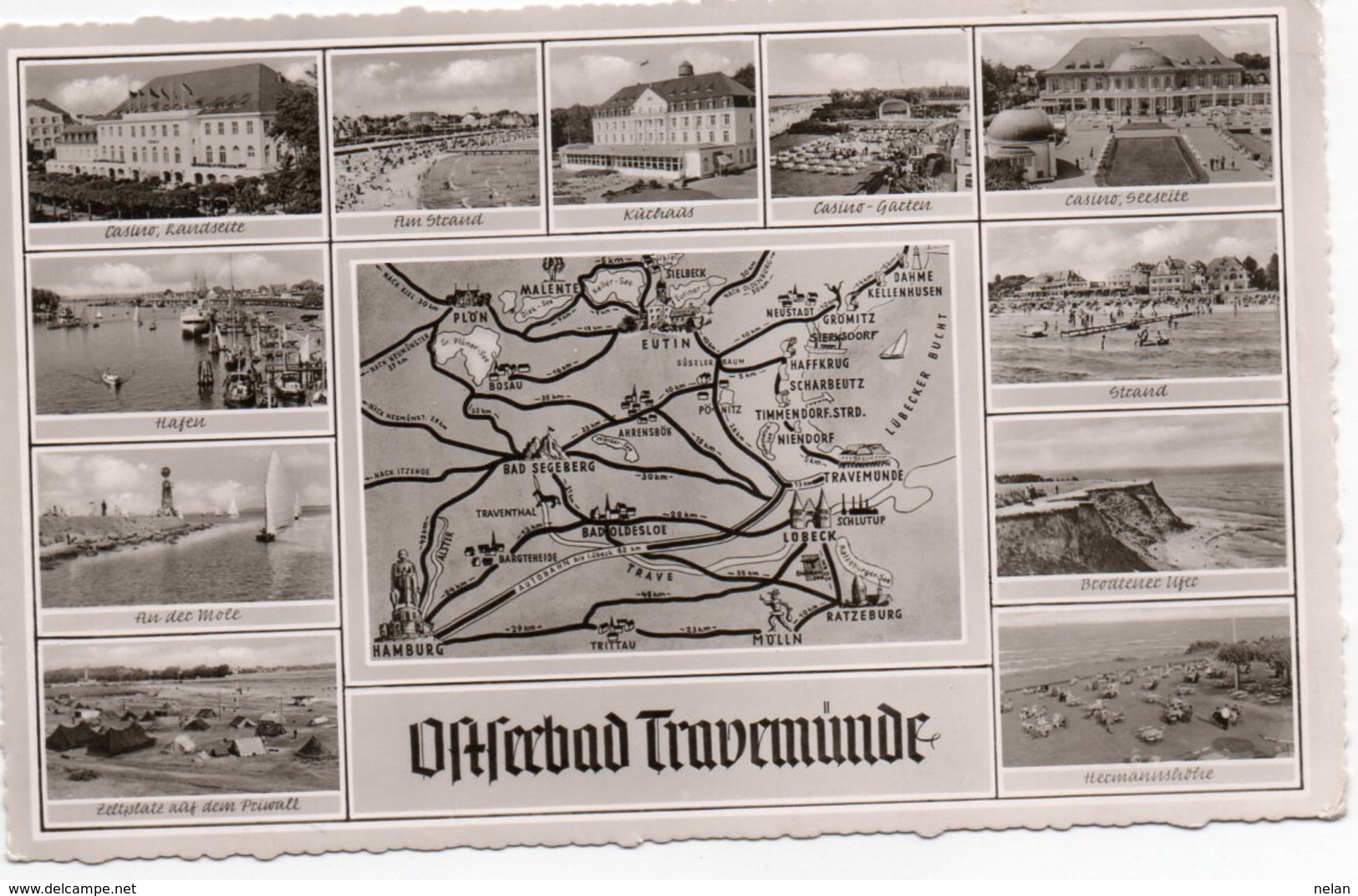 OSTSEEBAD-TRAVEMUNDE- VIAGGIATA 1957 -REAL PHOTO - Luebeck-Travemuende