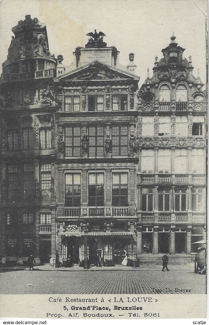 Bruxelles.   -   Café Restaurant à    "LA LOUVE" - Cafés, Hôtels, Restaurants