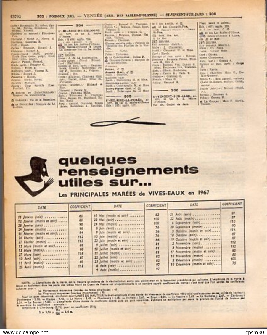 ANNUAIRE - 85 - Département Vendée - Année 1968 - édition Didot-Bottin - 100 Pages - Telefoonboeken