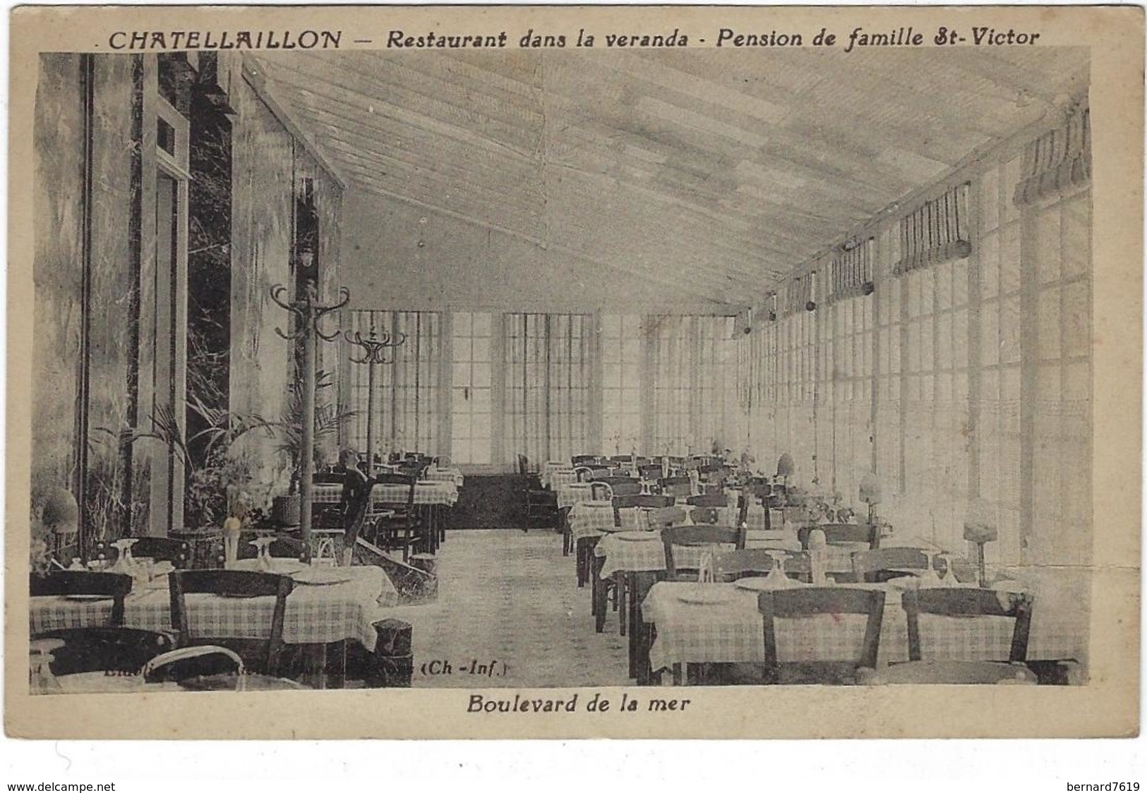 17  Chatellaillon  Restaurant Dans La Veranda  Pension De Famille Saint Victor Boulevard De La Mer - Châtelaillon-Plage