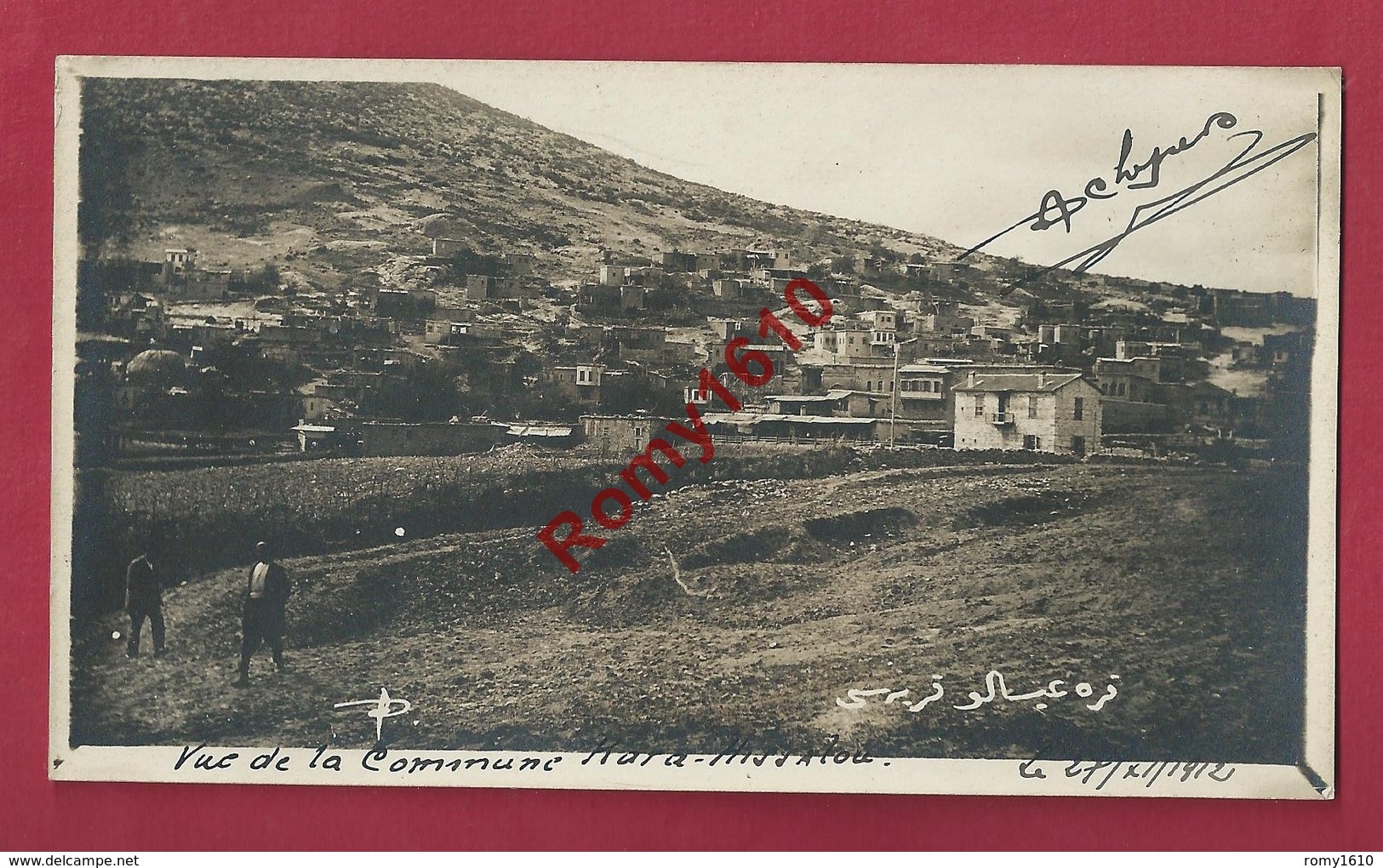 Turquie. Adana. Vue De La Commune Kara Kissalou (?)  Photo Carte 1912. Voir Les 2 Scans. - Turquie