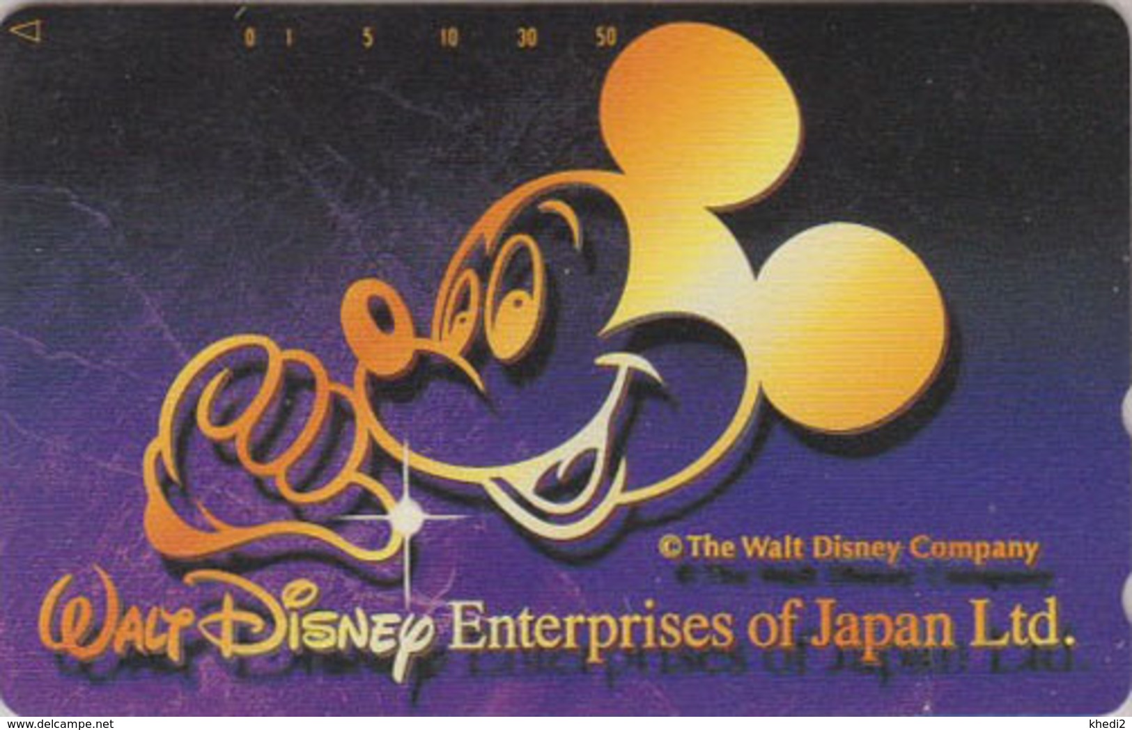 Télécarte NEUVE Japon / 110-138418 - DISNEY ENTERPRISES - MICKEY MOUSE - Japan MINT Phonecard - Disney