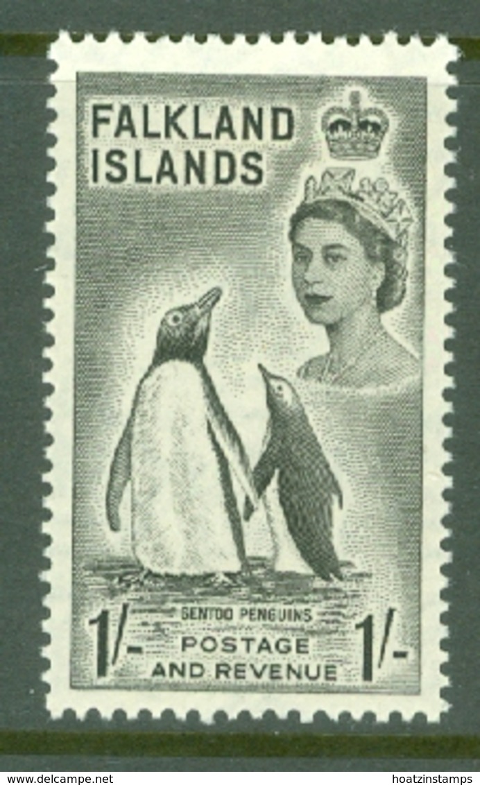 Falkland Is: 1955/57   QE II - Pictorial   SG192    1/-       MH - Falkland Islands