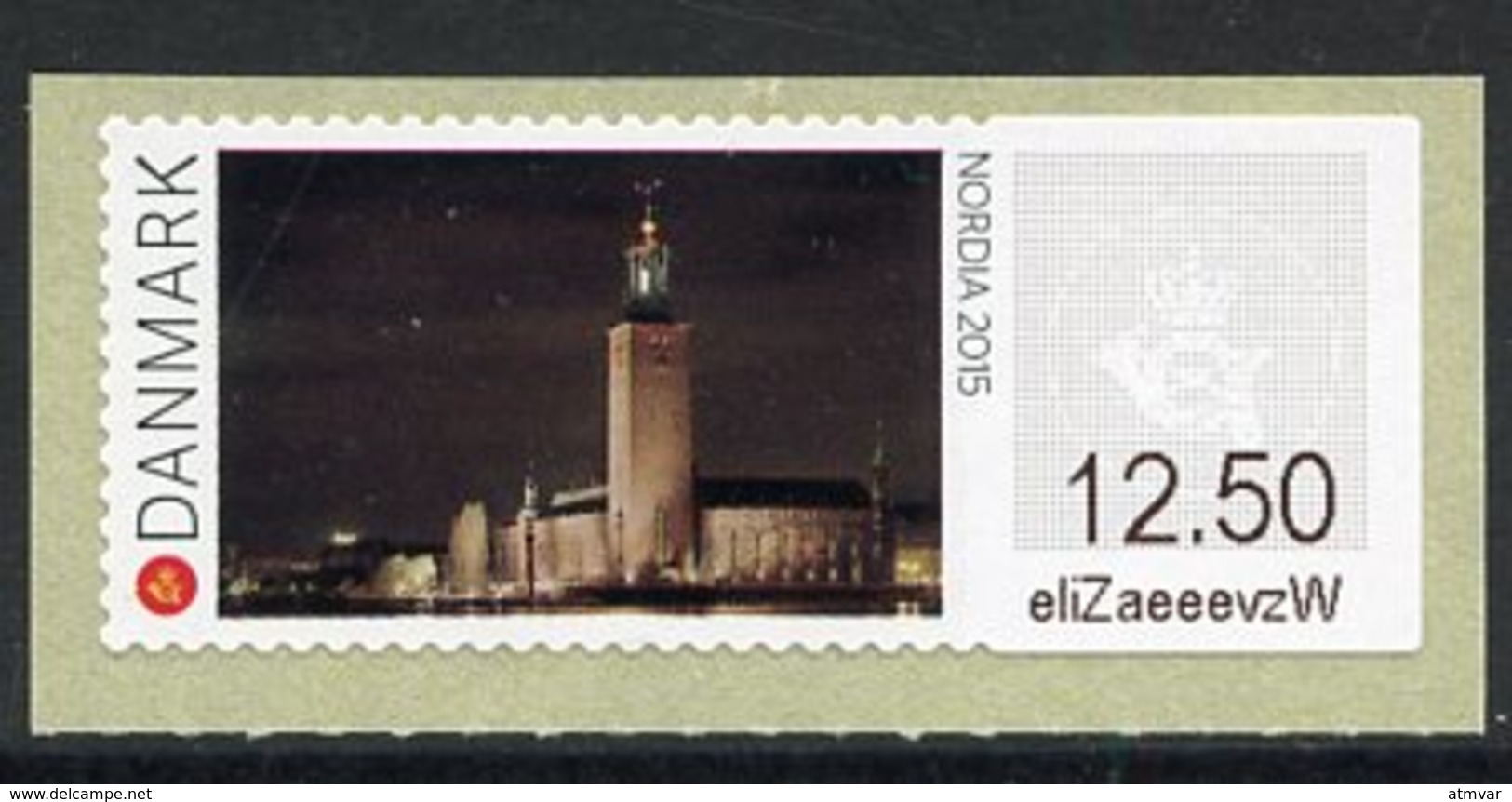 DENMARK / DANEMARK (2015) - ATM NORDIA 2015 - Stockholm City Hall - Timbres De Distributeurs [ATM]