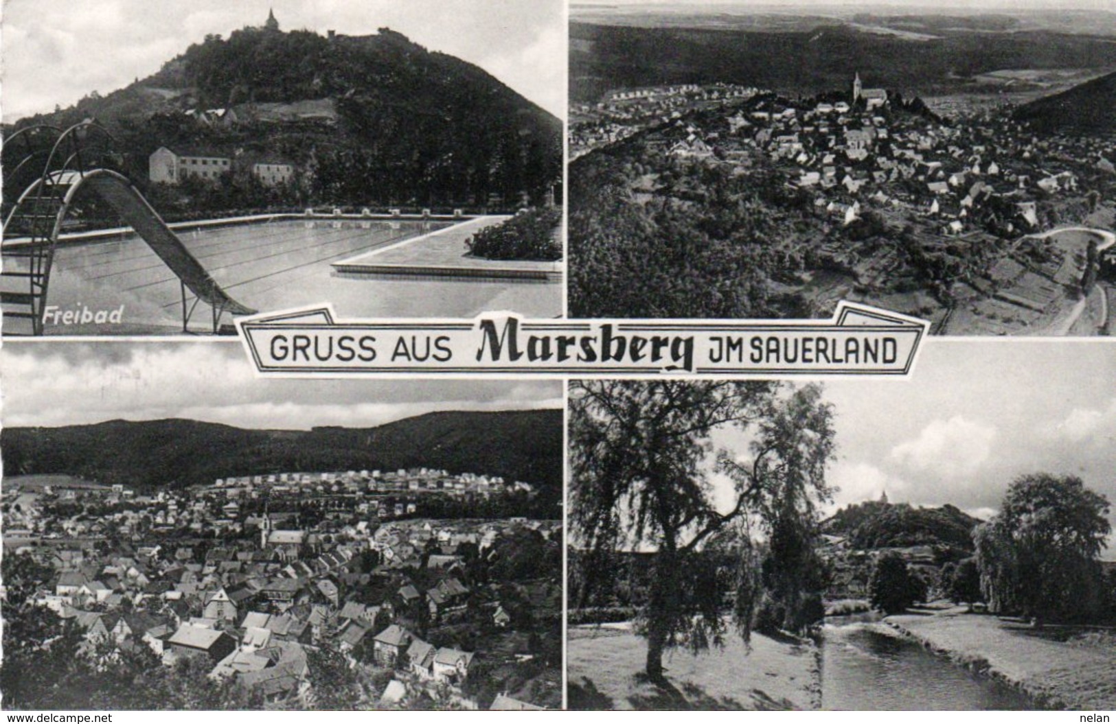 GRUSS AUS MARSBERG IM SAUERLAND-VIAGGIATA 1962  -REAL PHOTO - Marsberg