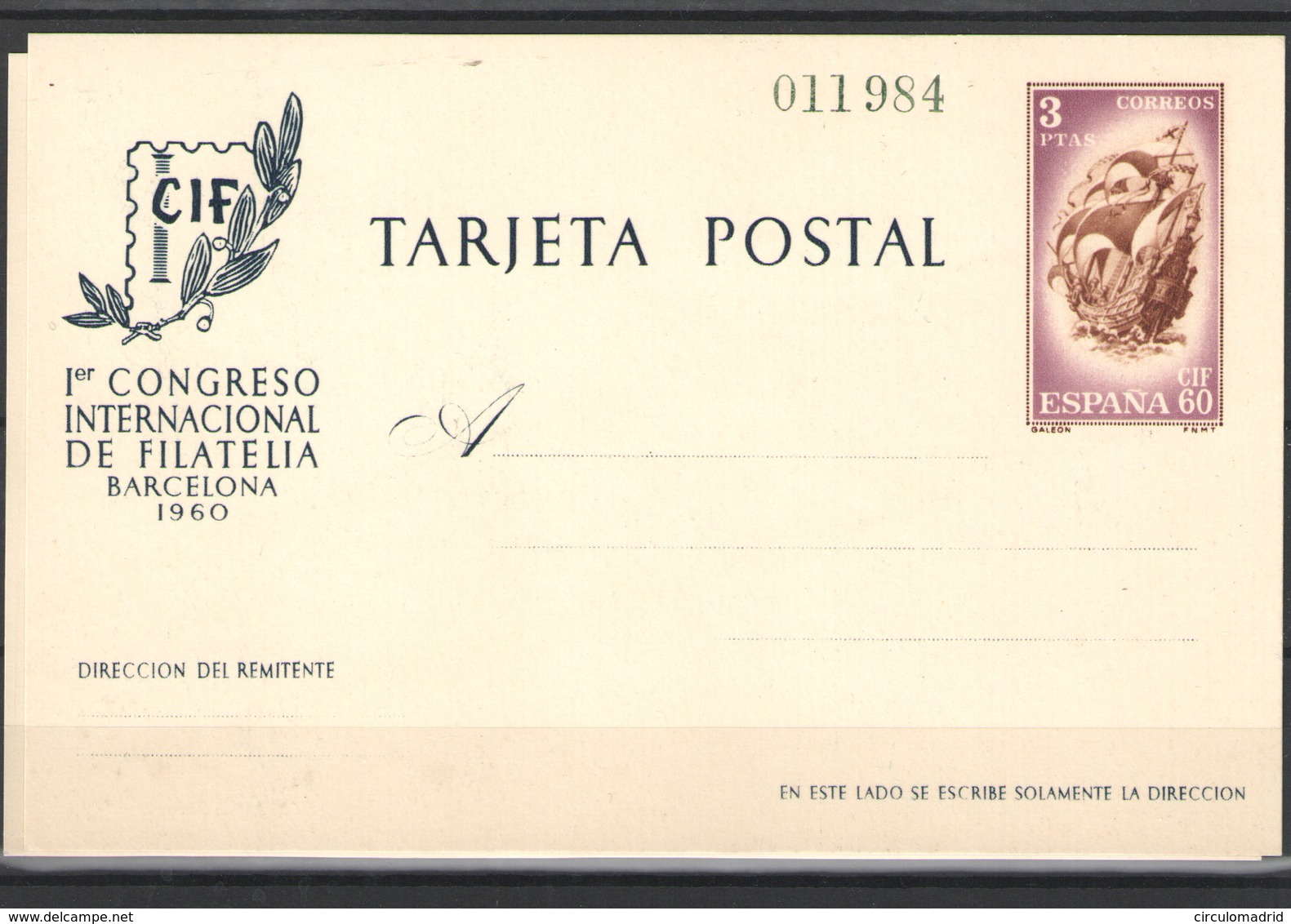 España (Tarjeta Entero Postal) Nº 88/89. Año 1960 - Andere & Zonder Classificatie